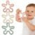 Fu Store 3pcs Coral Flower Teether Ring Baby Teething Toys Silicone Teether