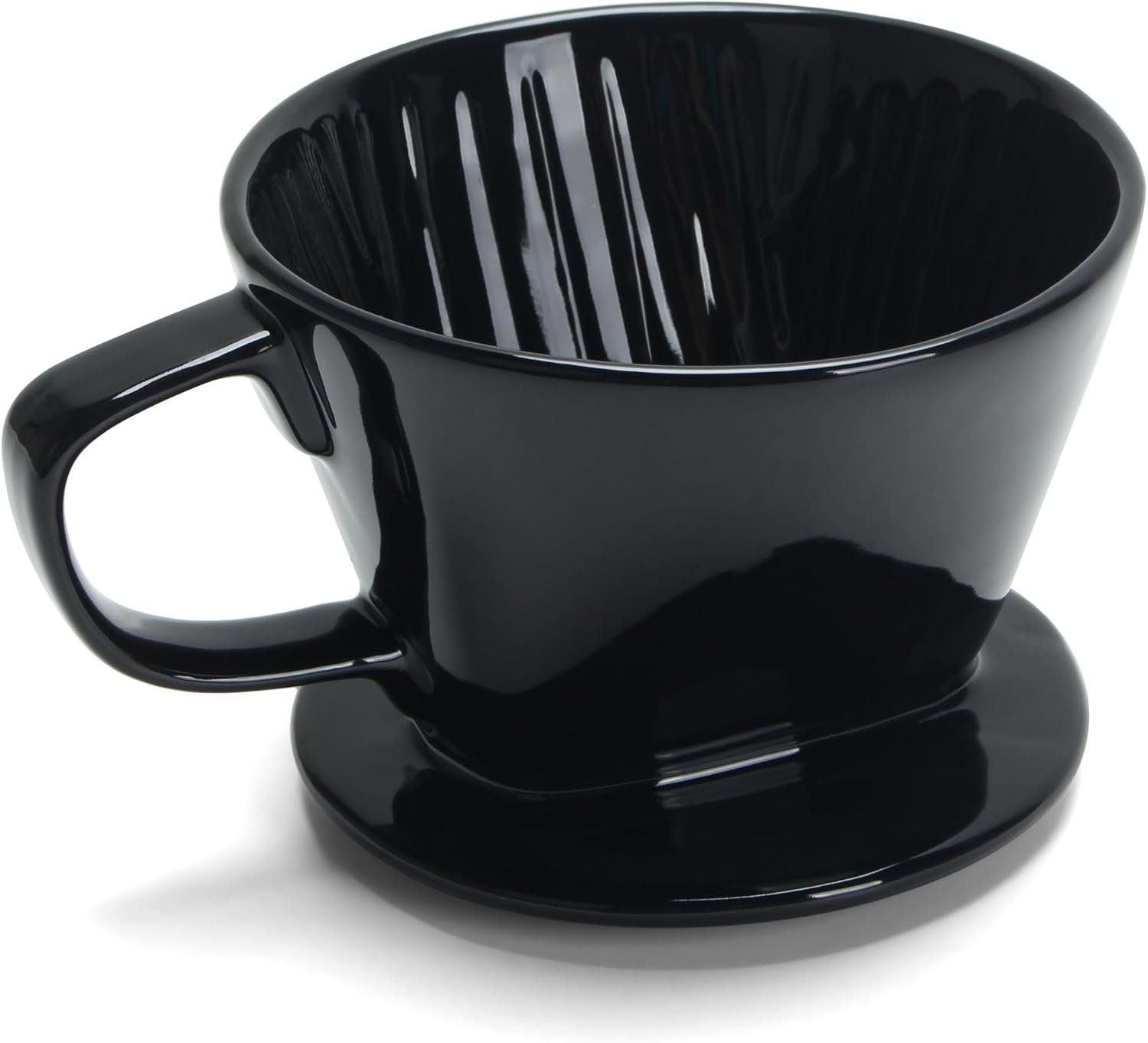 Ceramic Pour Over, Black Ceramic Pour Over Coffee Dripper,3 Holes