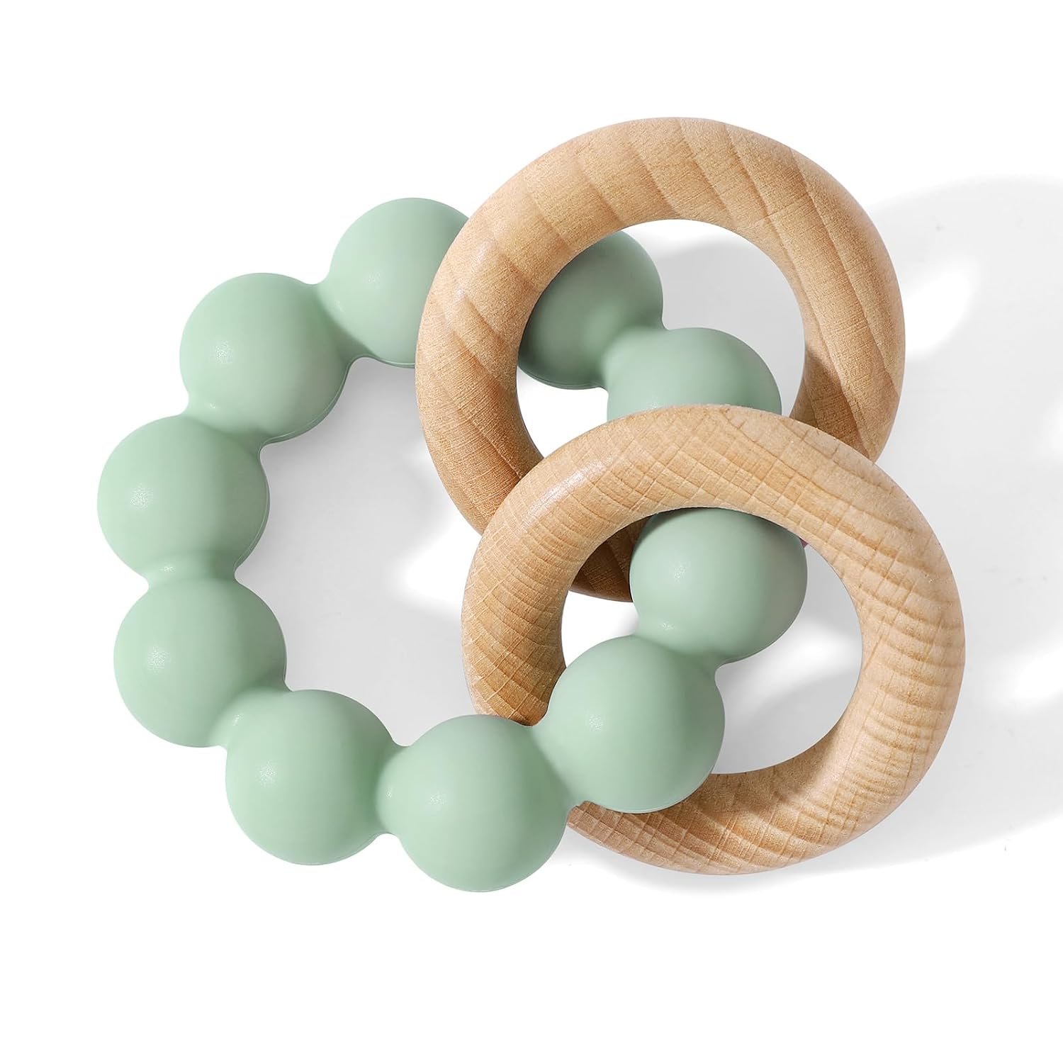 Socub Baby Teething Toys for 0-6 6-12 Months, BPA-Free, Cambridge Blue