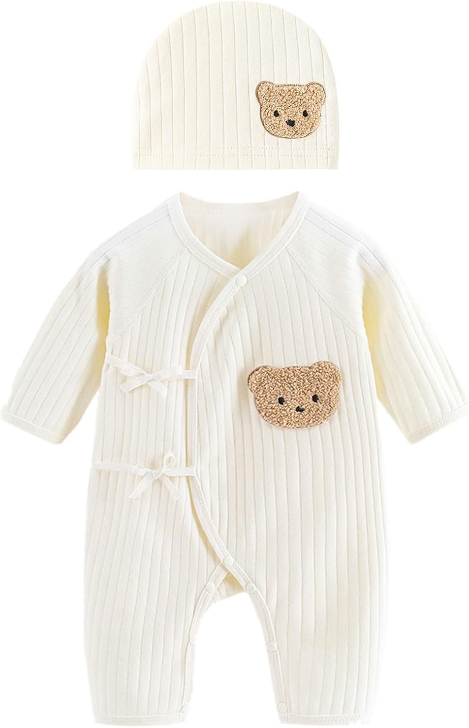 Gender Neutral Baby Clothes, Newborn Boys And Girls Infant Bunting Jumpsuit, Organic Cotton One-piece Long Sleev