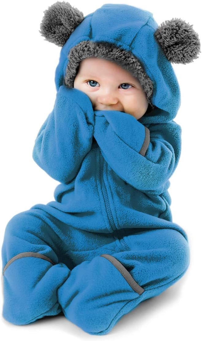 Cuddle Club Fleece Baby Bunting Bodysuit Hoodie, Newborn – 5T