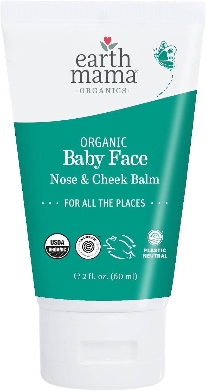 Earth Mama – Organic Baby Face Nose & Cheek Balm – 2 fl oz