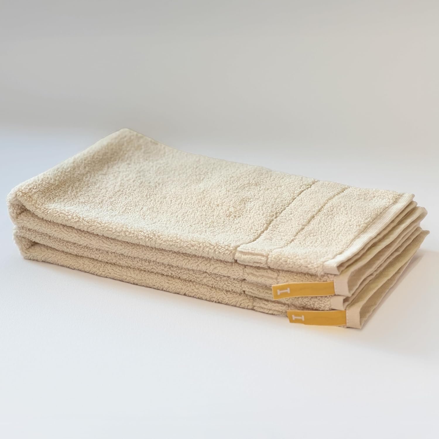 Highly Absorbent & Quick-Dry Organic Cotton Hand Towels, Lightweight & Resilient, Made in Japan, Oeko-Tex Class 1 Certified, 13.8 x 28 inch, Ivory, Pack of 2 – Proof of Purity