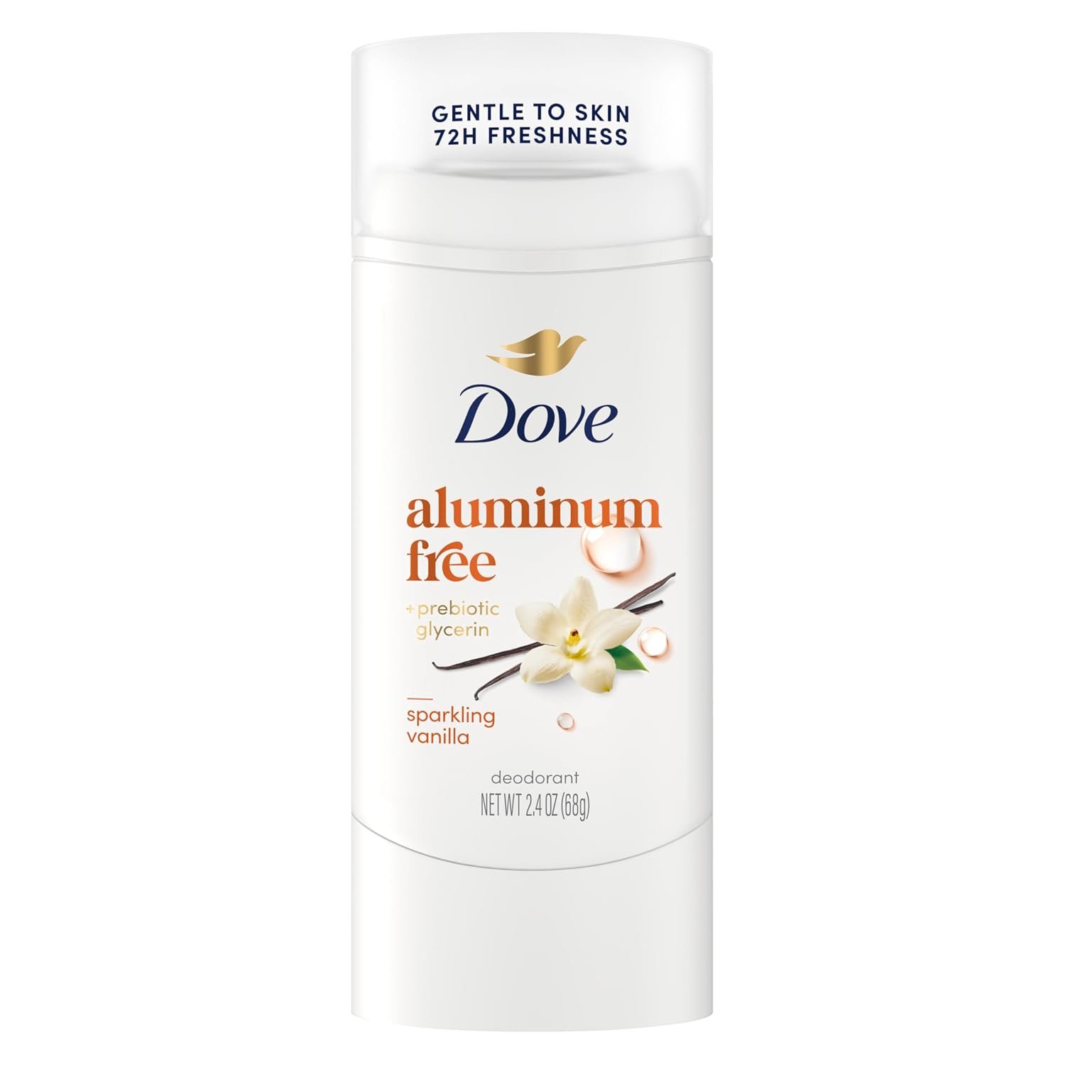 Dove Deodorant Stick Sparkling Vanilla Aluminum Free 2.4 oz