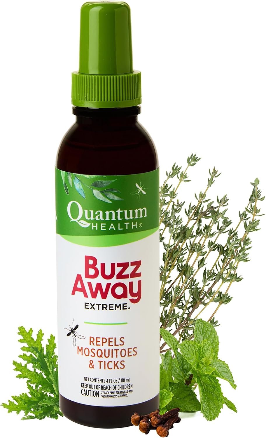 Quantum Health Buzz Away Extreme Mosquito & Tick DEET-Free Repellent, 4 oz