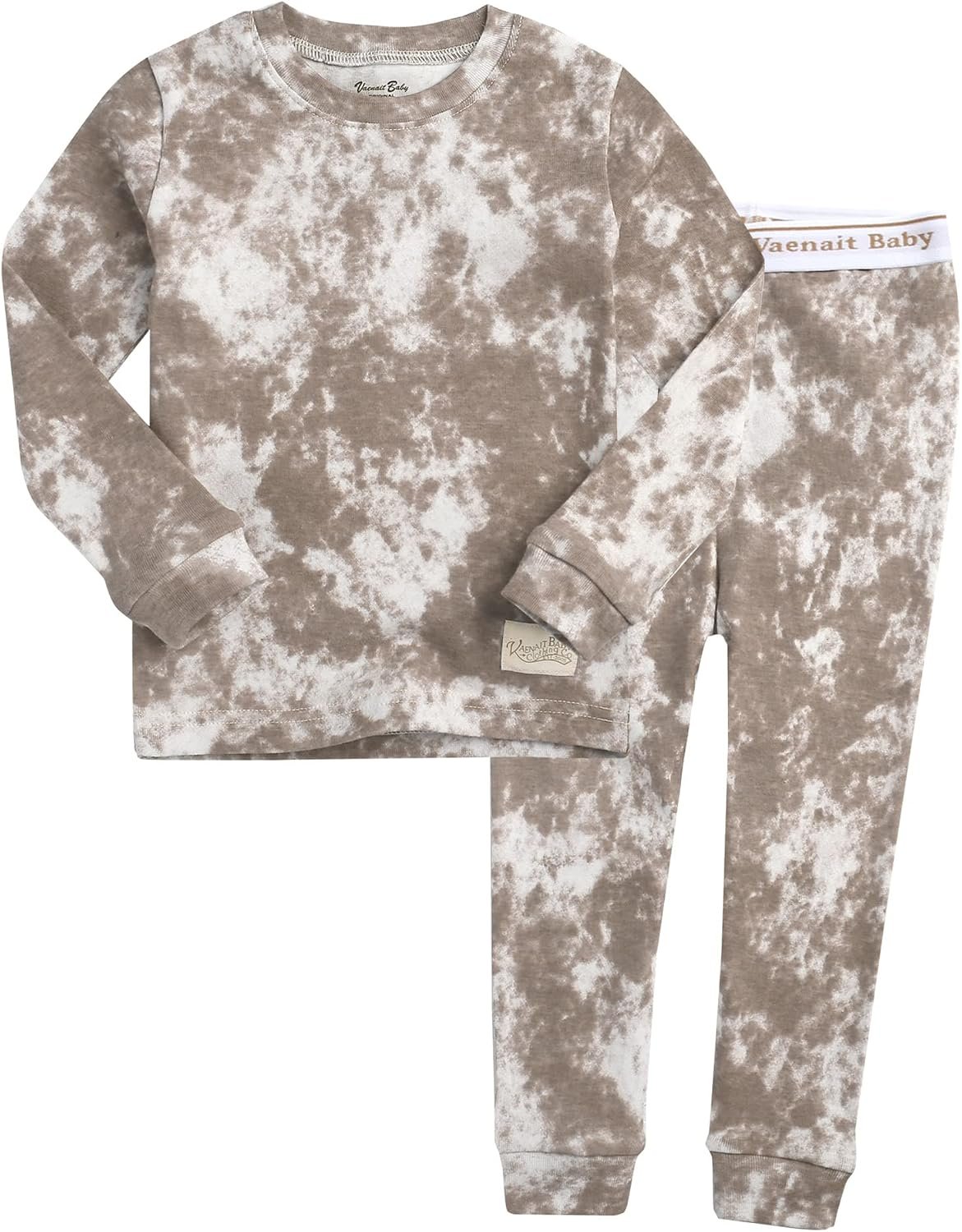 VAENAIT BABY 12M-12Y Toddler Kids Boys Girls 100% Cotton Marbling Tiedye Sung Fit Sleepwear Pajamas 2pcs Pjs Set