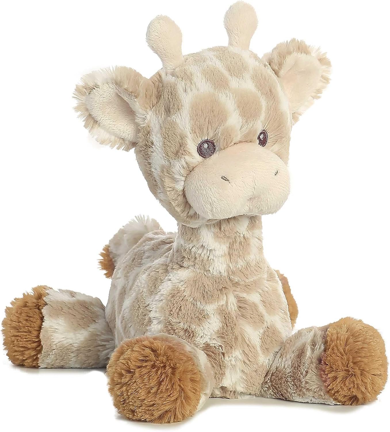 Aurora® Snuggly Loppy Giraffe™ Baby Stuffed Animal – Comforting Companion – Imaginative Play – Brown 8 Inches