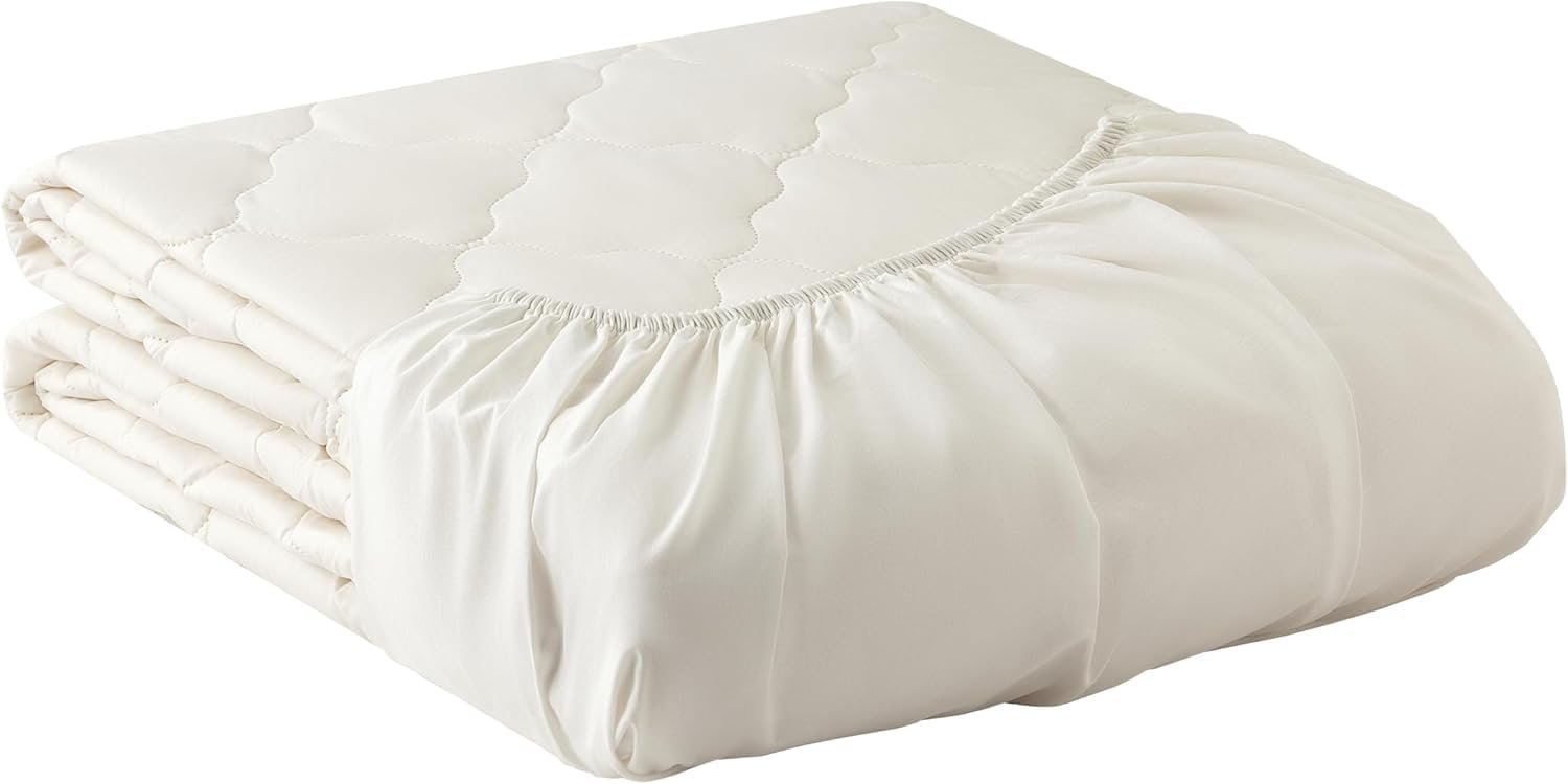 YATAS BEDDING Wool Mattress Protector, Mattress Cover with 100% Cotton Cover & Special Certificated Wool Filling, Bed Cover and Protector, (Cal King Size – 18” Depth) – 71″x85″