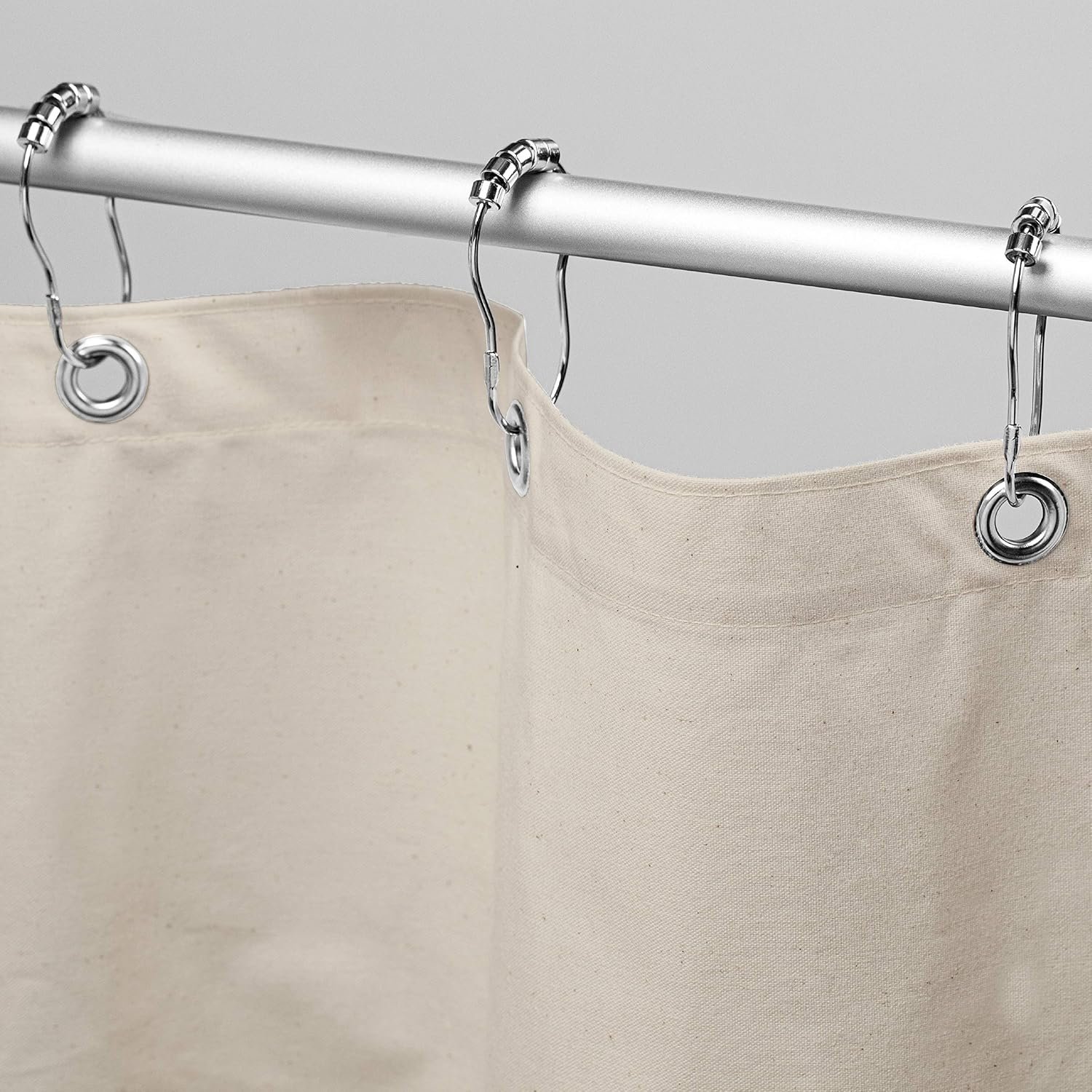Bean Products Natural Organic Cotton Bathtub Shower Curtain Liner- 70×72