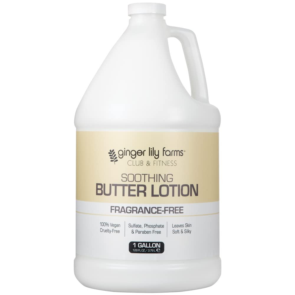 Ginger Lily Farms Club & Fitness Butter Lotion, 128oz, Fragrance Free