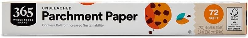365 by Whole Foods Market, Unbleached Parchment Paper, 72 Sq Ft