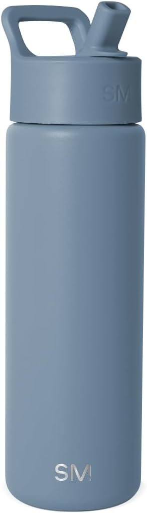 Simple Modern Insulated Water Bottle with Straw | 22oz | Blue