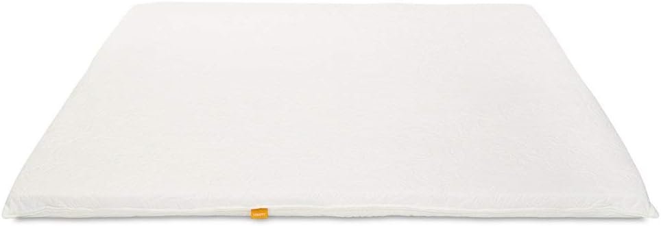 Happsy 2” Organic Latex Queen Mattress Topper – Premium Soft Topper for Comfortable Sleep – Breathable Mattress Pad for Back Pain & Healthy Sleep – GOTS & GOLS Certified Comfort – Made in USA