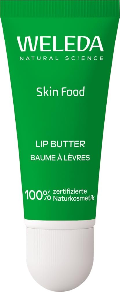Weleda Skin Food Lip Butter, 0.27 Ounce, Plant Rich Moisturizing Lip Care with Sunflower Seed Oil, Chamomile and Calendula