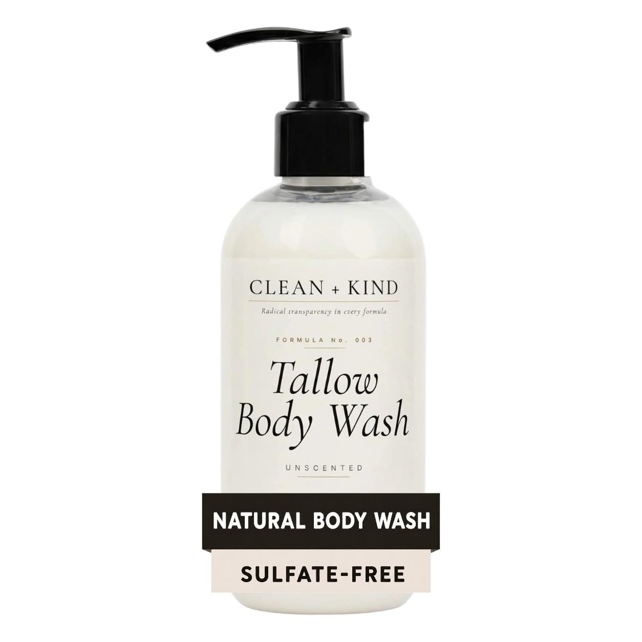 Grass-Fed Tallow Body Wash for Sensitive Skin, Sulfate-Free
