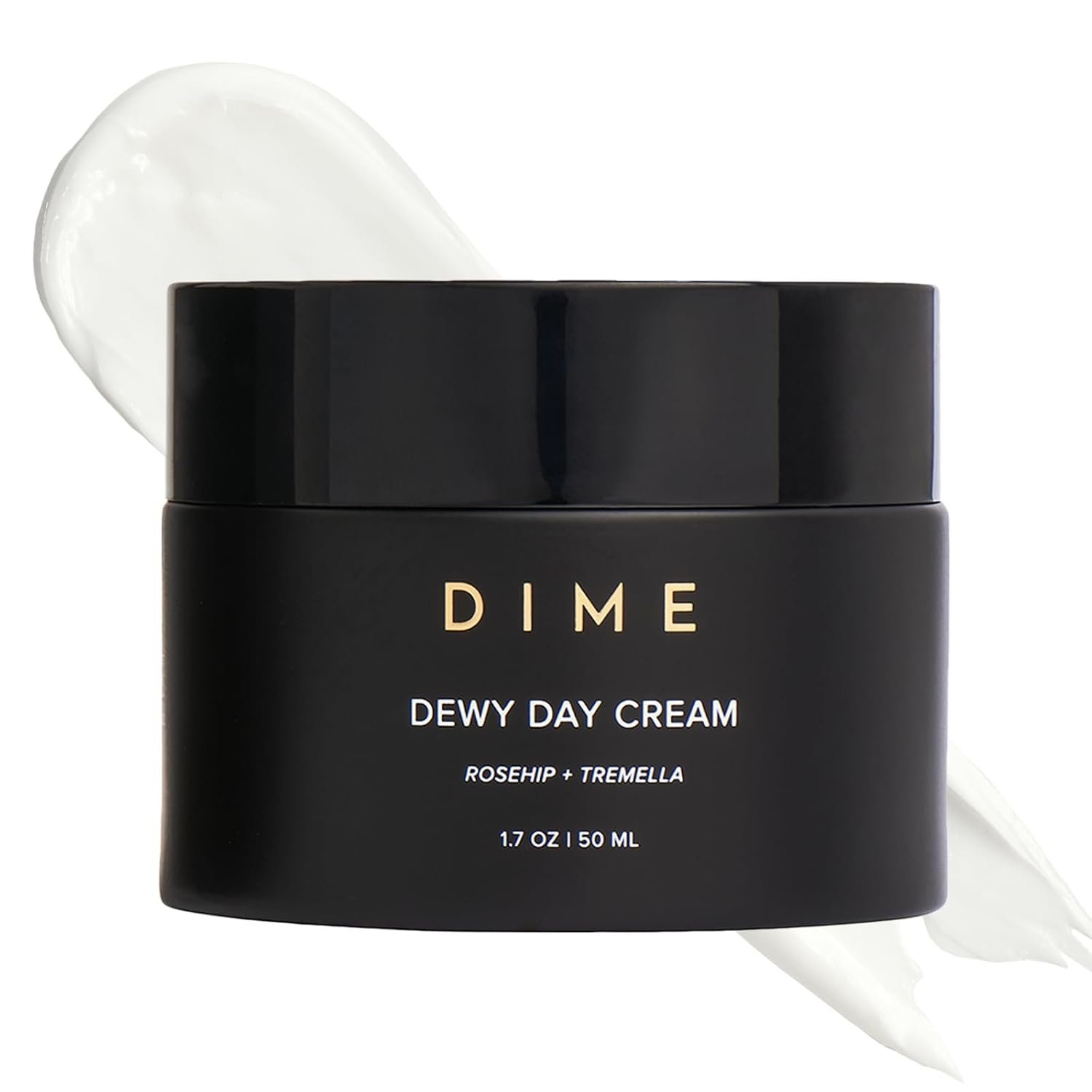 DIME Beauty Dewy Day Cream – Anti-Aging Hydrating Face Moisturizer with Rosehip Oil, Ceramides and Snow Mushroom for Dry and Combination Skin, Vegan and Cruelty-Free, 1.7 oz / 50 ml