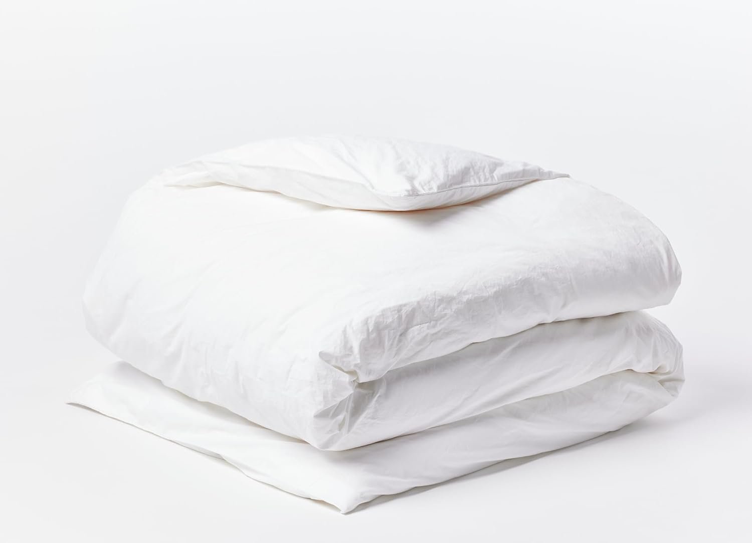 Coyuchi Crinkled Percale Duvet Cover, Twin 100% GOTS Certified