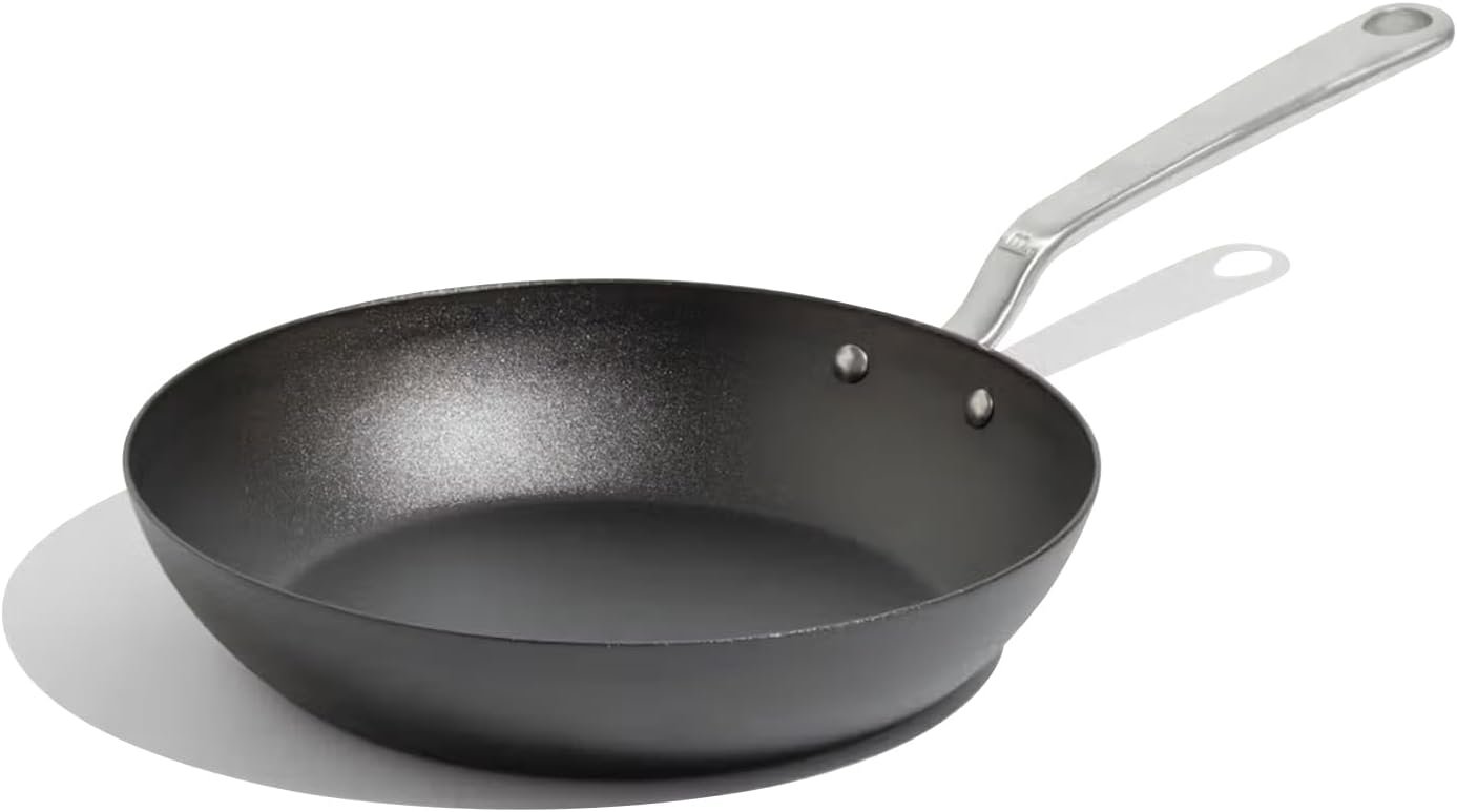 Made In Cookware – Seasoned 10″ Carbon Steel Frying Pan – Professional Cookware – Crafted in Sweden – Induction Compatible