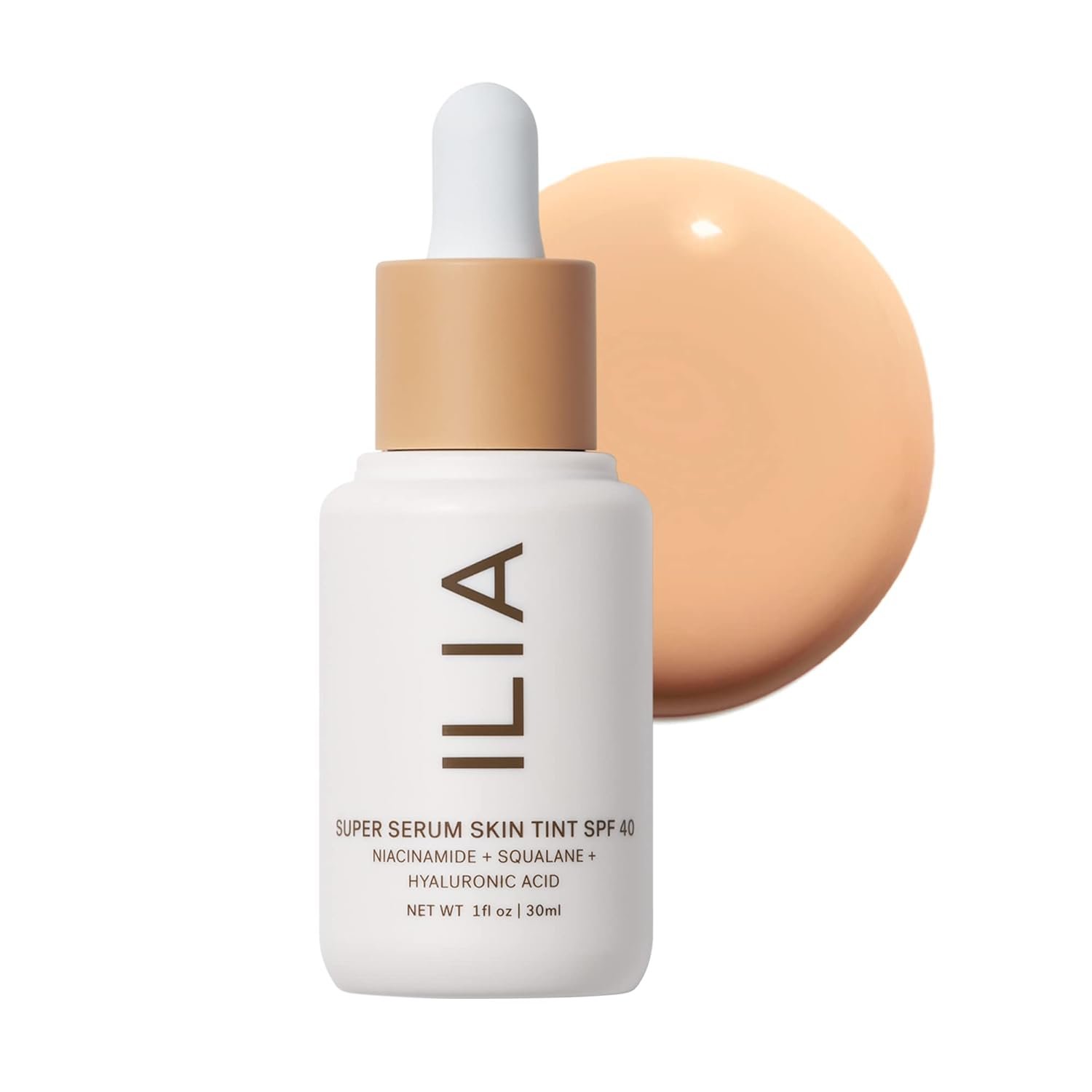 ILIA – Super Serum Skin Tint SPF 40 (Bom Bom ST5, 1 fl oz | 30 ml)
