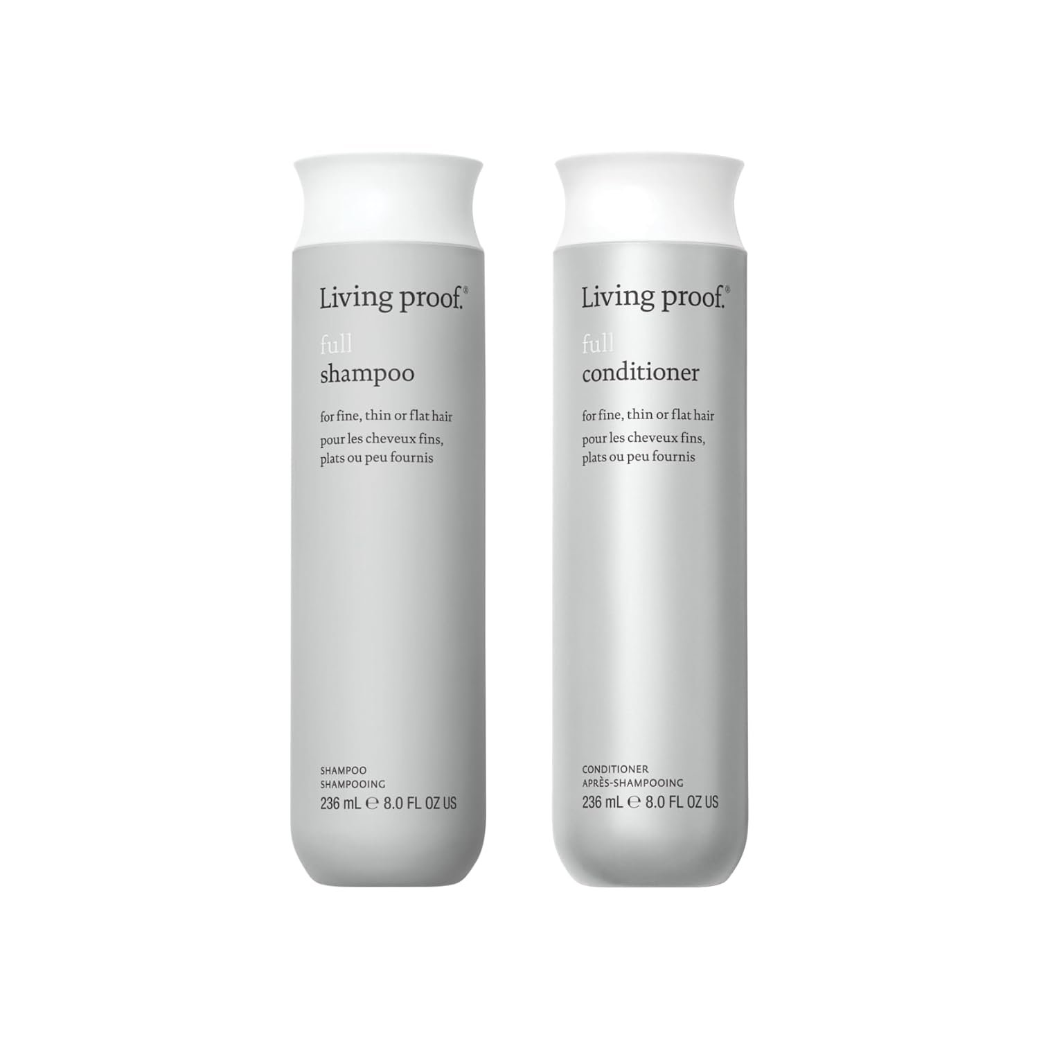 Living Proof Full Shampoo & Conditioner Duo Volume & Moisturizing Set for Thin Hair, Paraben & Silicone Free, Safe for Color Treated Hair