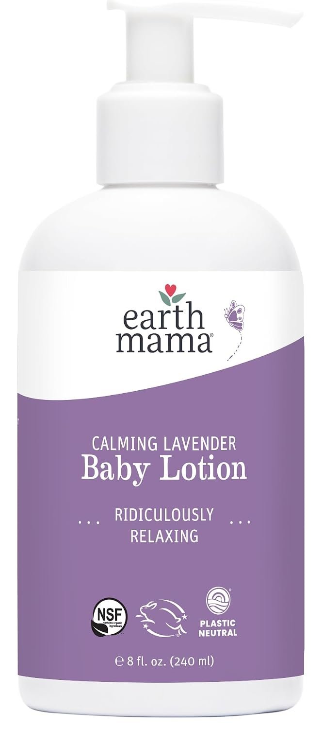 Earth Mama – Calming Lavender Baby Lotion for Dry Skin – 8 Fl Oz