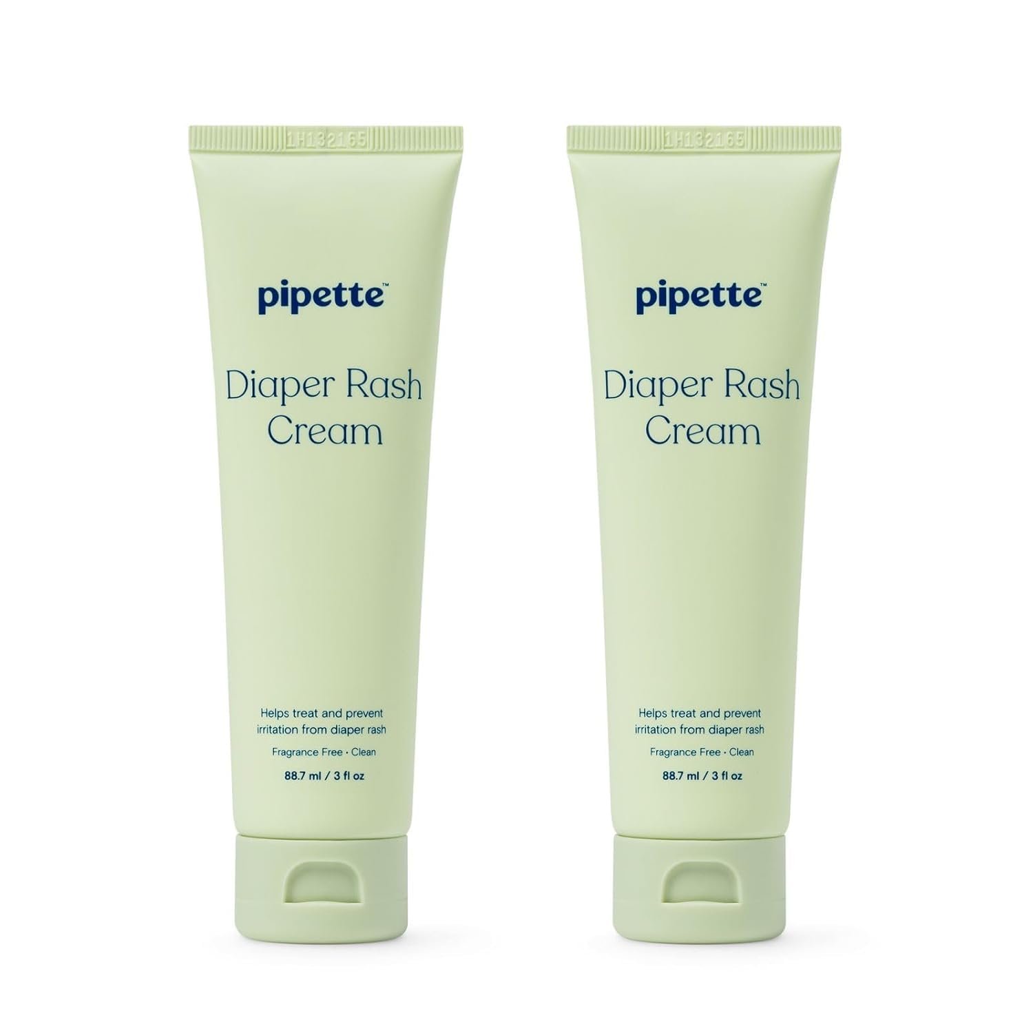 Pipette Diaper Rash Cream, Fragrance Free, 3 fl oz (Pack of 2)