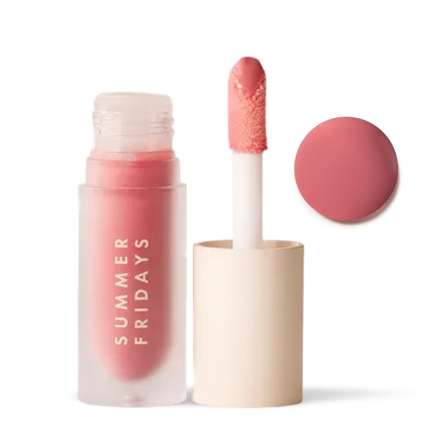 Summer Fridays Dream Lip Oil – Hydrating Tinted Lip Gloss Oil – Non-Sticky Formula with Skincare Benefits for Long-Lasting Softness + Shine – Effortless Beauty Gifts – Rose Bud (0.15 Oz)
