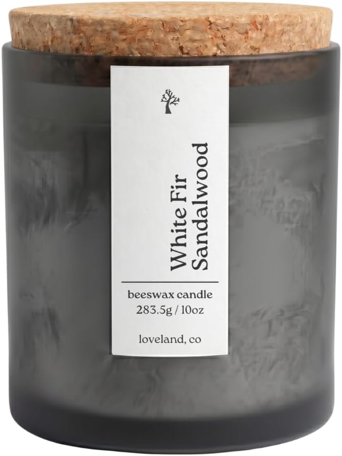 Aspen & Oak Luxury Beeswax Candle 10oz -16oz (10oz, White Fir Sandalwood)