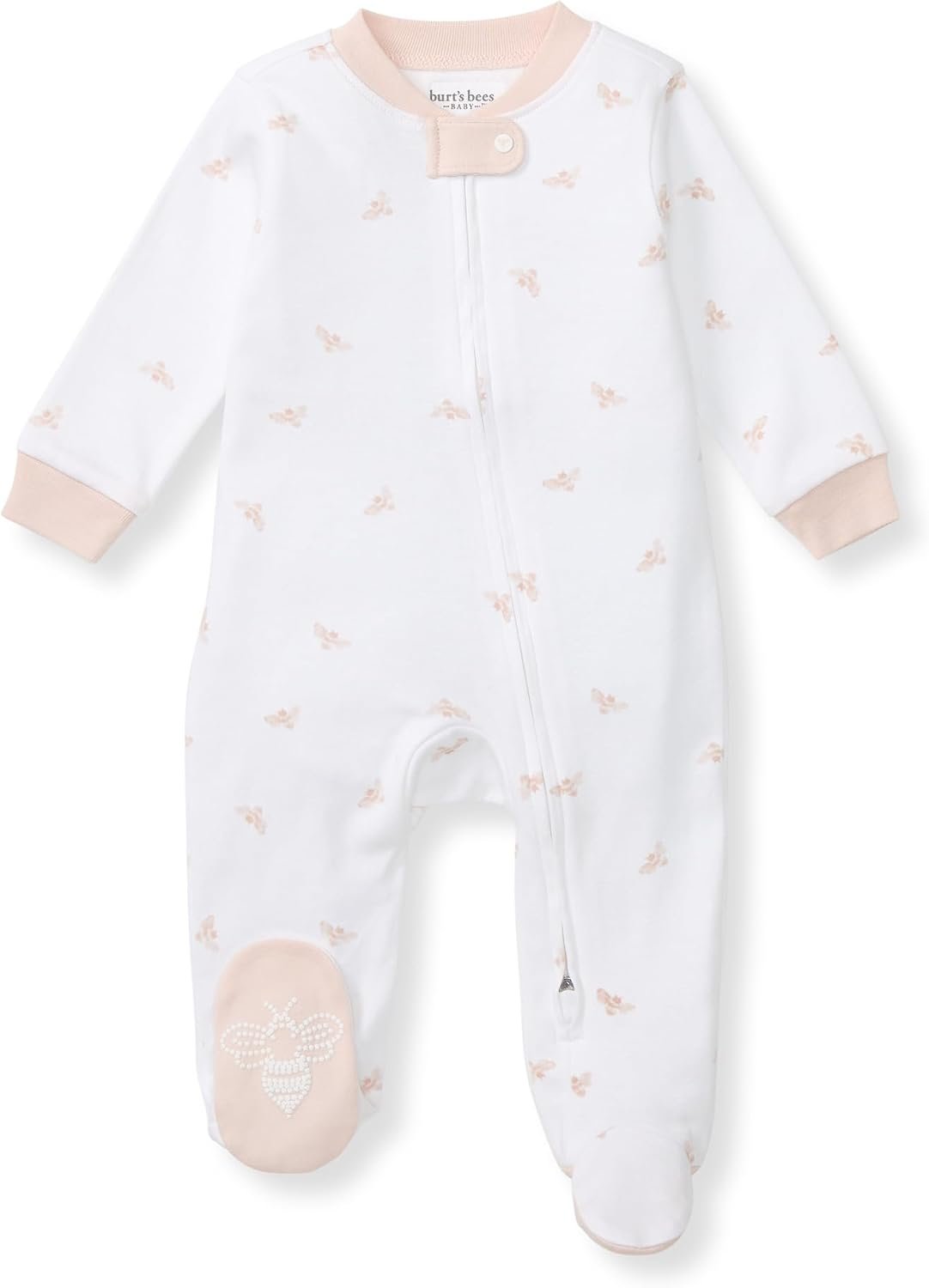 Burt’s Bees Baby Girls’ Organic Cotton, Sleep and Play Footed Pajamas