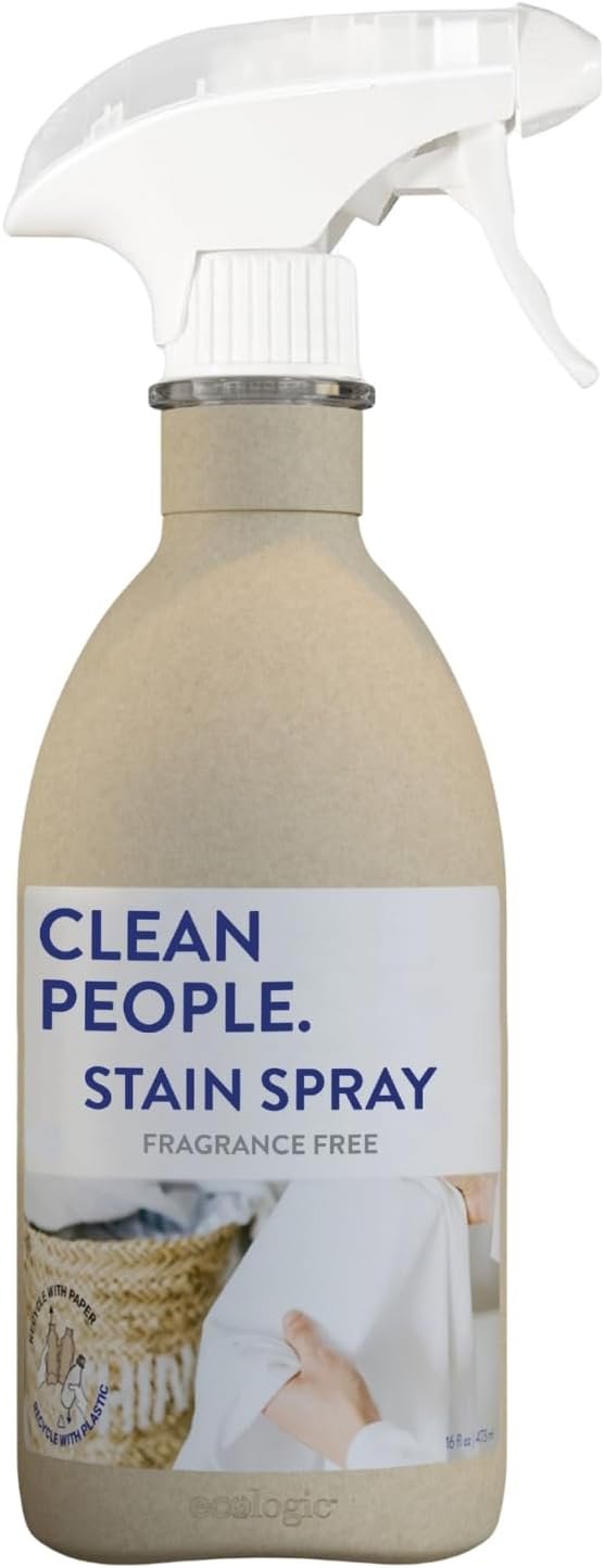Clean People Stain Remover Spray – Natural Plant & Mineral-Based Ingredients – Non-Toxic Laundry Spot Treatment for Food, Pet & Baby Stains – Boosted with Enzymes – Fabric Safe – 16oz