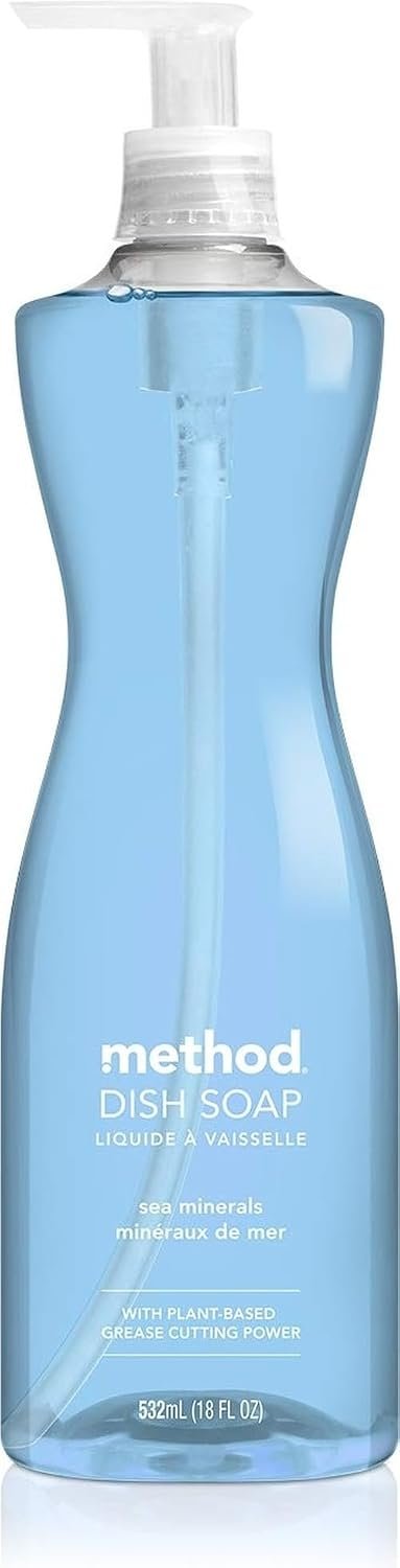 Method Dish Soap, Sea Minerals, Tough on Grease, 18 Fl Oz (Pack of 1)