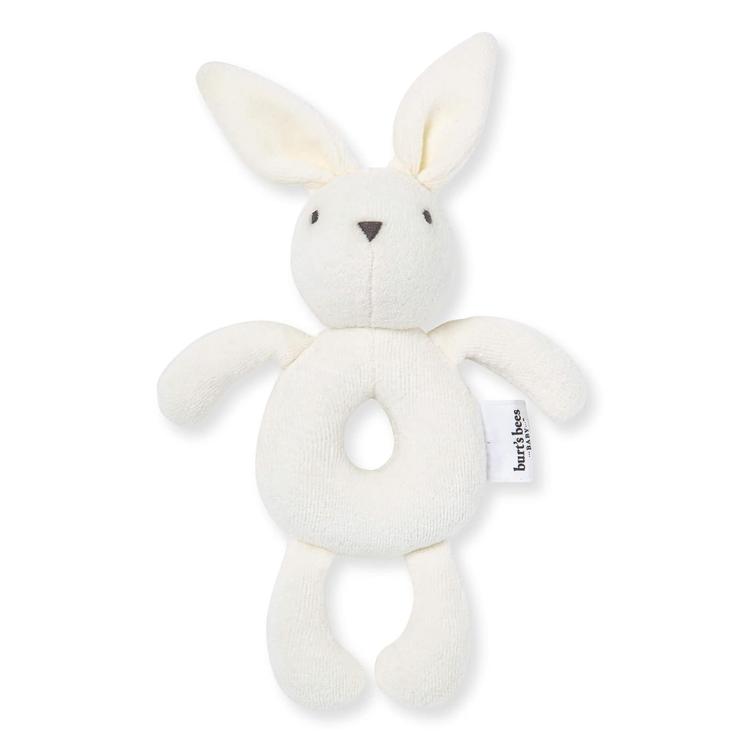 Burt’s Bees Baby Unisex Infant Rattle Toy, Nursery Sensory Animal Plush Made with 100% Organic Cotton Shell and Polyester Fill, Sweet Bear, Bunny, or Dog Stuffed Animals for Babies