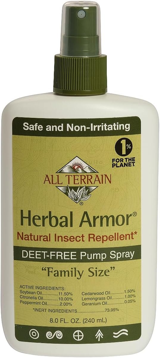Herbal Armor DEET-Free Pump Spray 8oz. Insect Repellent – Value Size, Plant-Based and All-Natural Bug Repellent for Outdoor Protection, Safe for Family and Pets