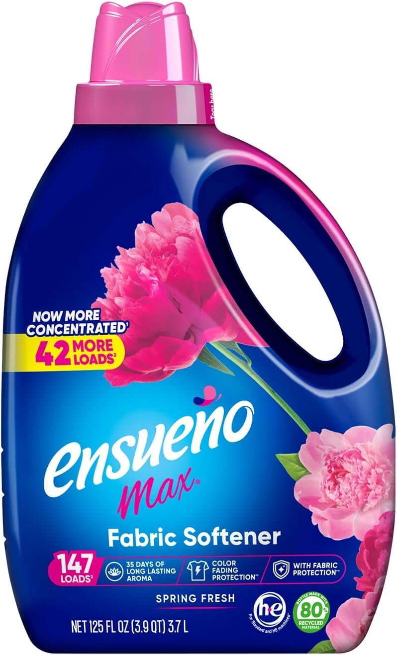 Ensueño Max Liquid Fabric Softener – Spring Fresh Scent – 125 fl oz