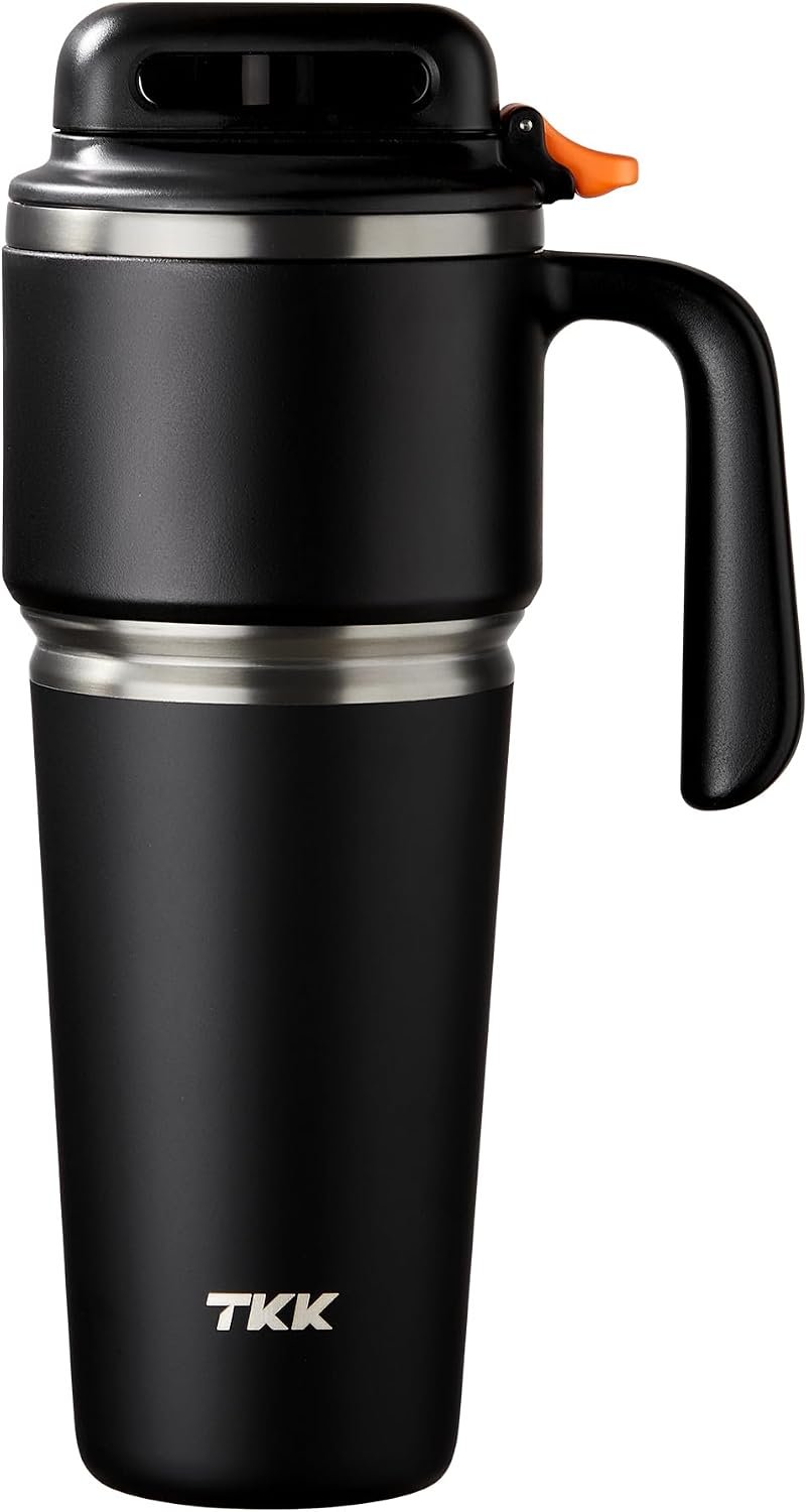 TKK 32 oz Insulated Tumbler | Leakproof Travel Water Bottle with Handle