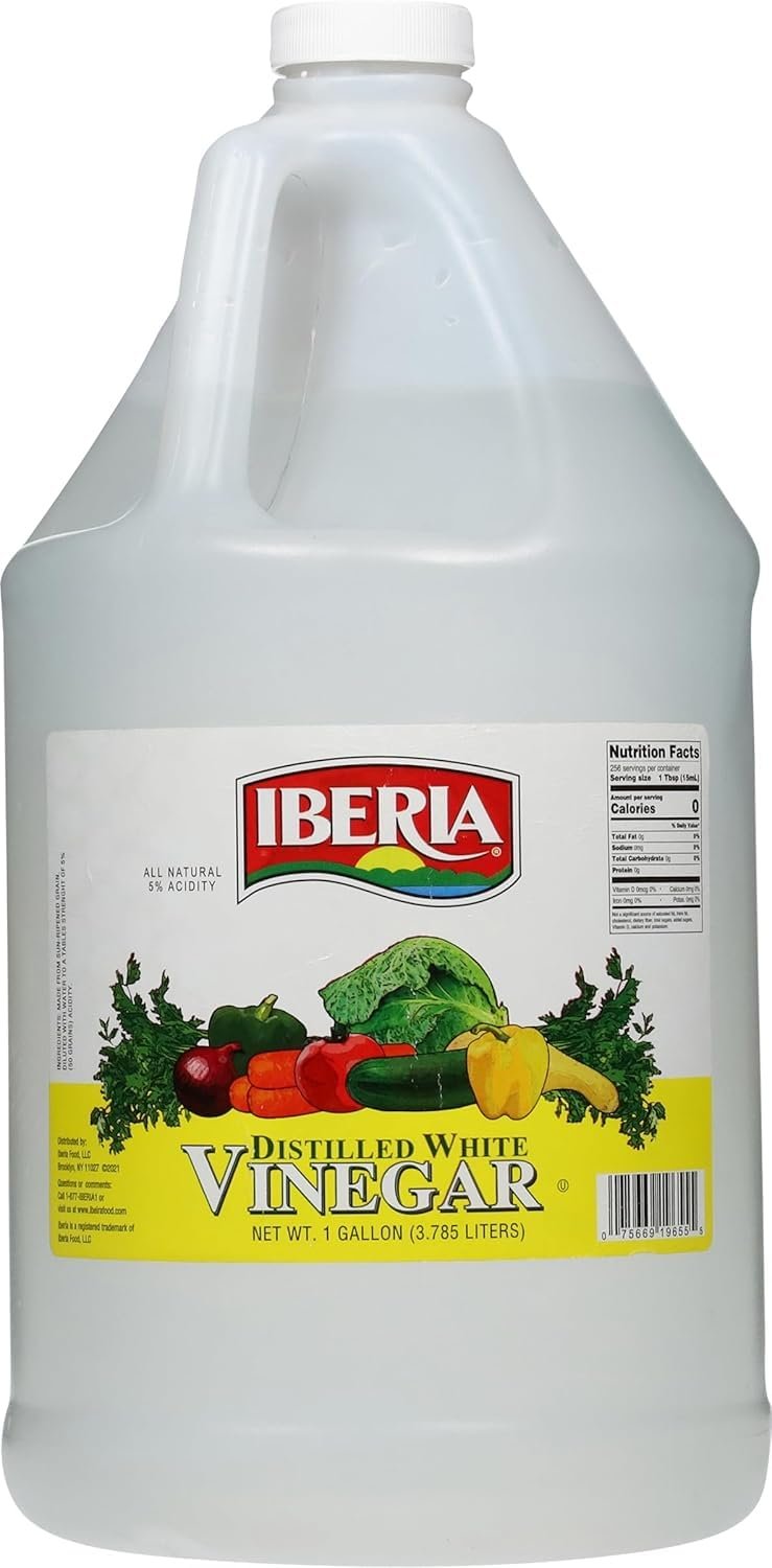 Iberia All Natural Distilled White Vinegar, 1 Gallon – 5% Acidity