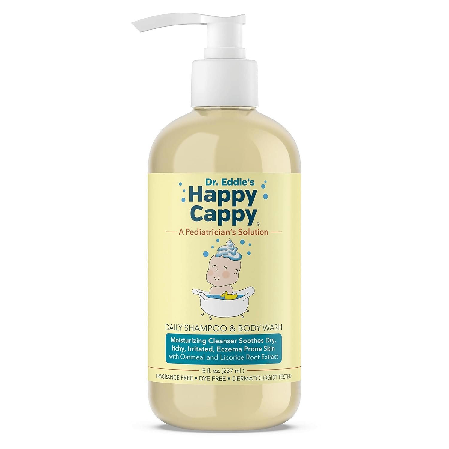 Happy Cappy Baby Shampoo & Body Wash – Infants, Toddlers, & Kids – 8 fl oz