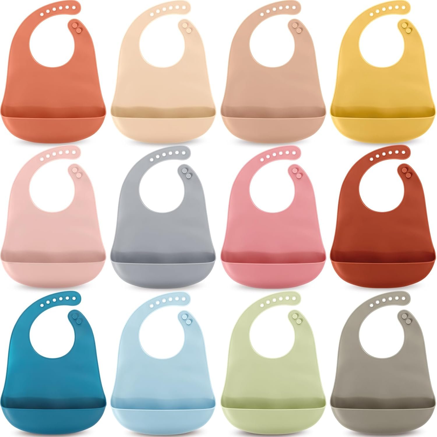Mepase Silicone Bibs for Baby Waterproof Silicone Bib