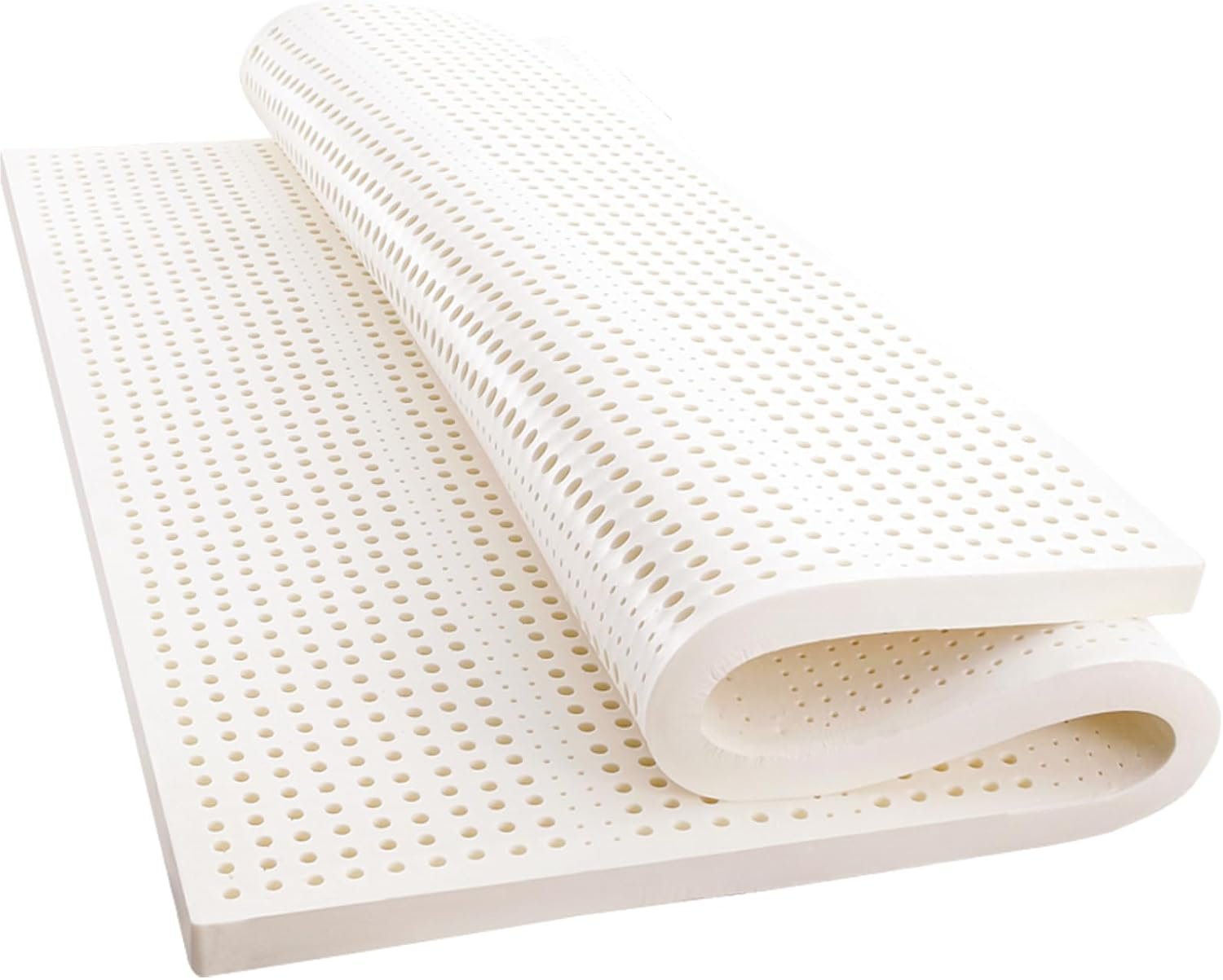 Talatex Latex Mattress Topper – Premium Natural Latex with Organic Mattress Cover, Ergonomic, Breathable & Durable Mattress Pad for Spinal Alignment and Motion Isolation (2″ Twin)
