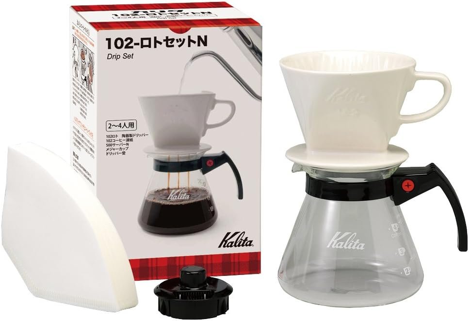 Kalita #35163 Coffee Drip Set, 102-Roto Set N (For 2 to 4 People)
