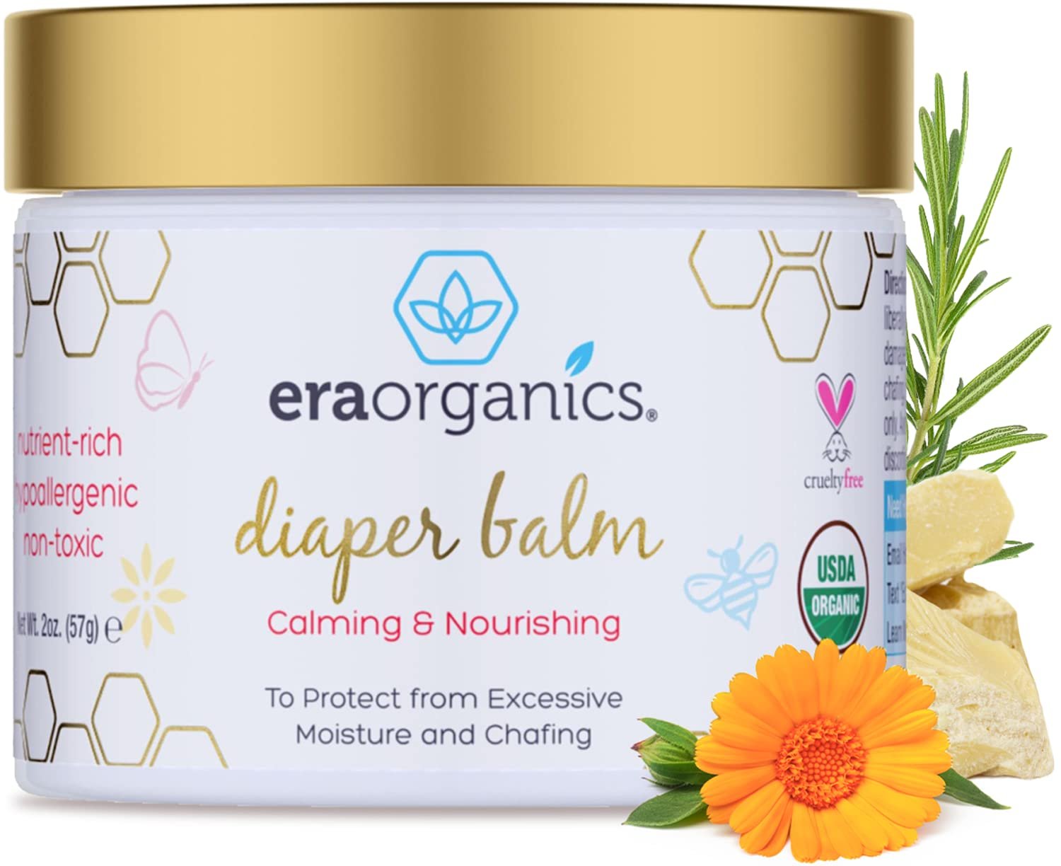 USDA Organic Baby Diaper Balm – Multipurpose Barrier Butt Cream & Ointment