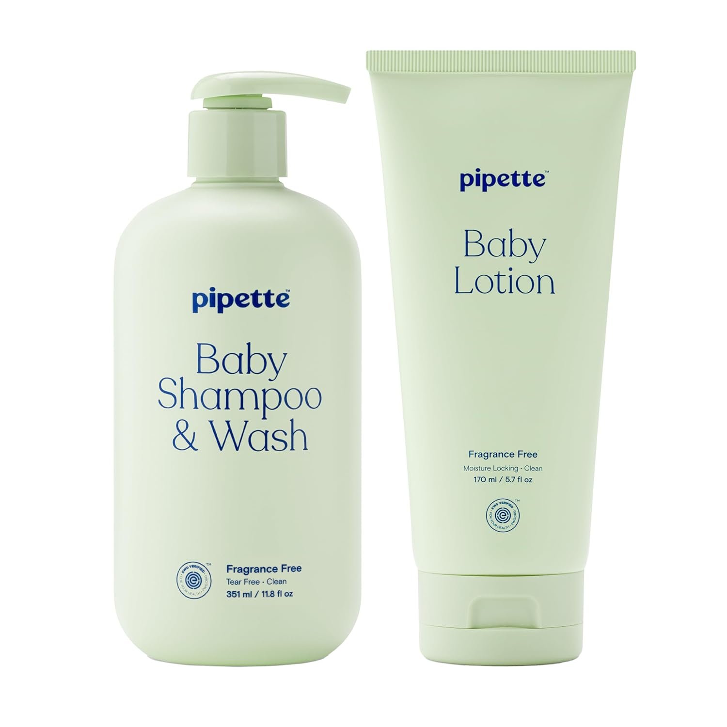 Pipette Baby Wash & Lotion Duo, Fragrance Free (Pack of 2)