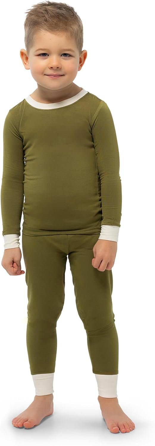 Soft Viscose from Bamboo Pajamas for Kids – Toddler Pajamas for Boys & Girls – Two Piece Set PJs