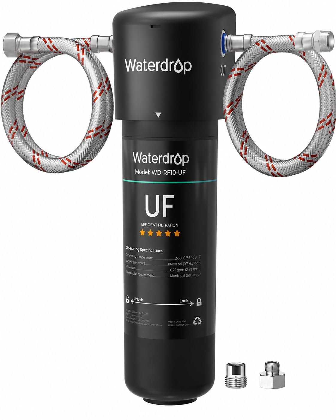 Waterdrop 10UA-UF 0.01 μm Ultra Filtration Under Sink Water Filter System