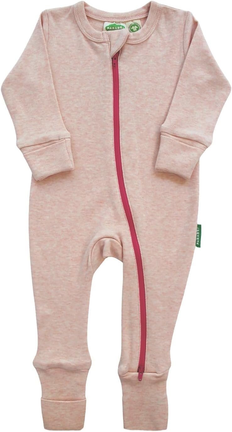 PARADE Organic Snuggle Soft Melange ‘2-Way’ Zipper Romper