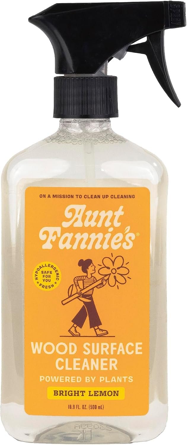 Aunt Fannie’s All Purpose Wood Spray Cleaner, Lemon, 16.9 oz, Pack of 1