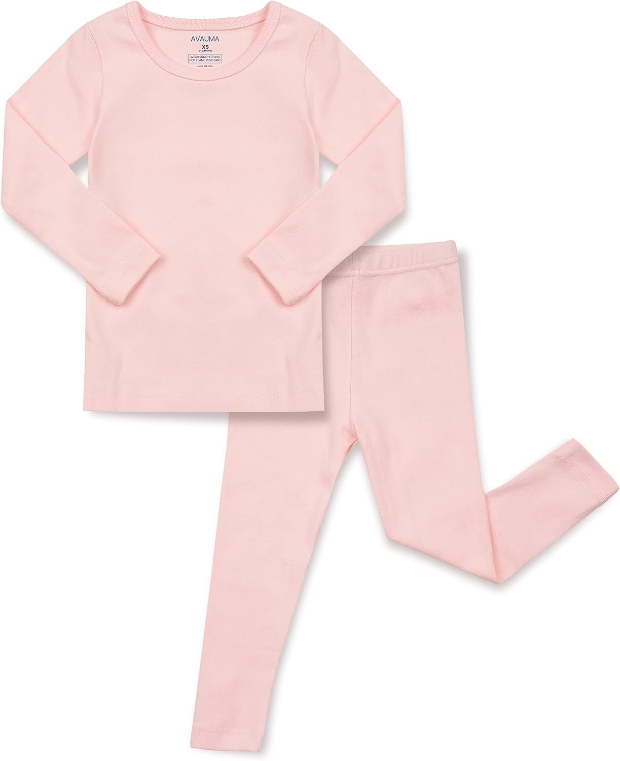 AVAUMA Baby Boys Girls Pajama Set Kids Toddler Snug fit Basic Cotton Sleepwear pjs for Daily