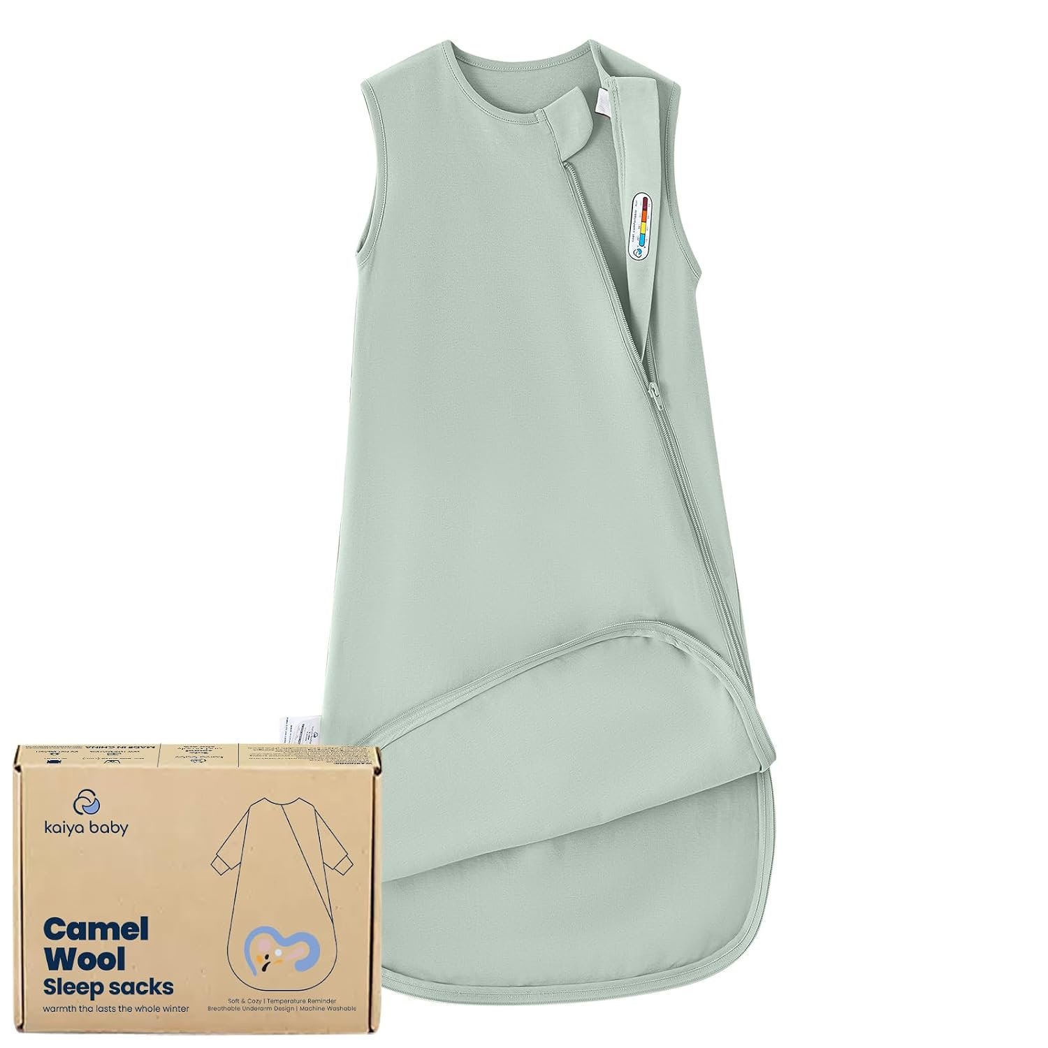 Kaiyababy Organic Cotton Baby Sleep Sack, 0.5 TOG Wearable Blanket, 18-36M