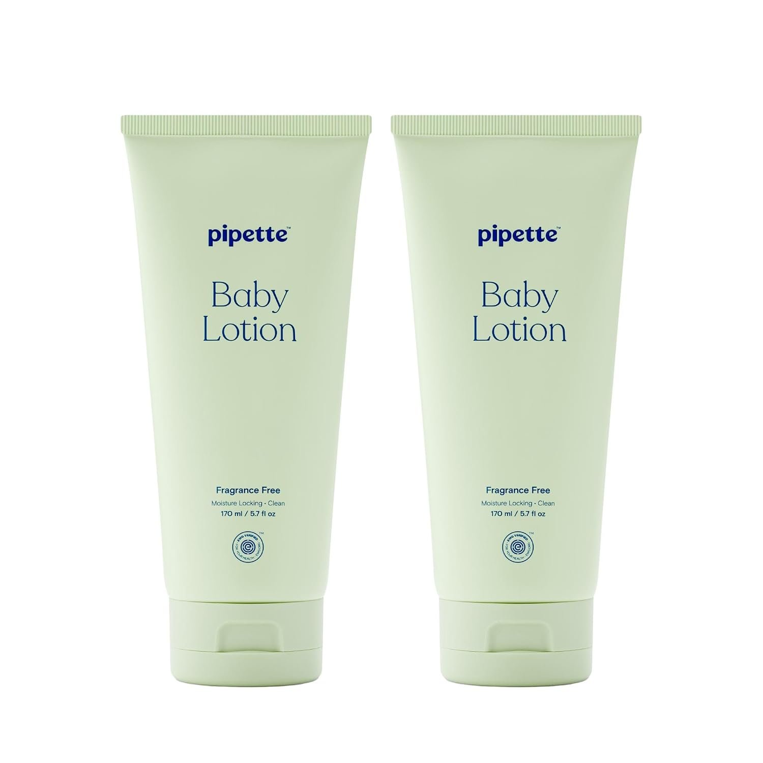 Pipette Baby Lotion, Fragrance Free, 5.7 fl oz (Pack of 2)