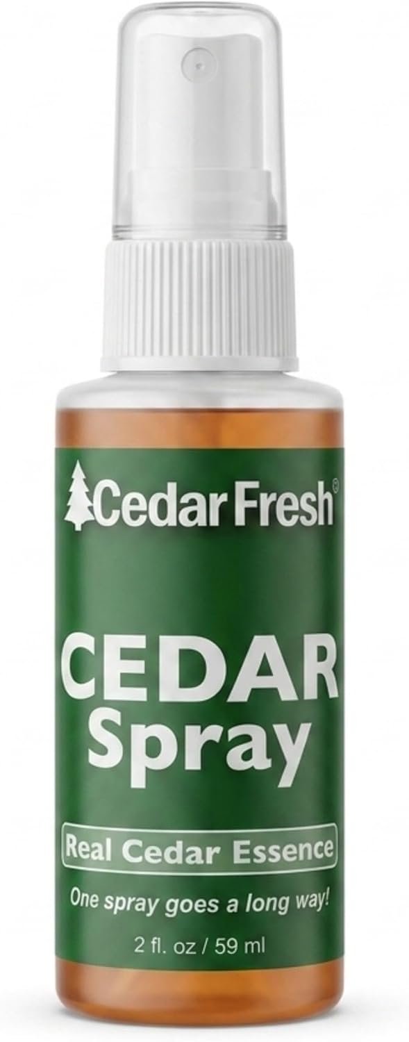 Household Essentials CedarFresh 2‑Ounce Cedar Power Spray, Natural Cedar Essence Odor Neutralizer